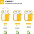 thumbnail image 4 of Coffea Protective Silicone Case with Keychain for AirPods 1 & 2 (Front LED Not Visible) (Orange), 4 of 7