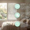 thumbnail image 6 of REGALWOVEN Frosted Window Privacy Film, Non Adhesive Static Cling Glass Stickers Sun Control Door Covering Decals for Home Iridescent Silver 39.4 x 23.6 Inch, 6 of 7