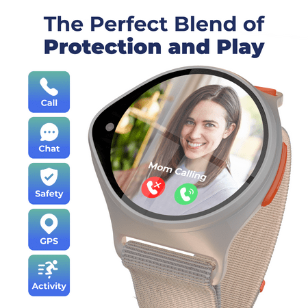 NickWatch GPS Tracking Smartwatch - White