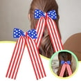 thumbnail image 2 of Independence Day Patriotic Hair Clips Handmade Star Flag Bow Party Accessory Set for Women and Girls National Celebration, 2 of 8