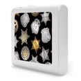 thumbnail image 6 of Plug in Dimmable LED Night Light with Dusk to Dawn Auto Sensor, Adjustable Brightness, Warm Light, Auto On/Off Nightlight for Bathroom, Hallway, Nursery, Bedrooms - Badges (black), 6 of 7