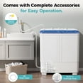 thumbnail image 3 of Auertech 21lbs Portable Washing Machine Compact Twin Tub Semi-Automatic Washer with Drain Pump, 3 of 7