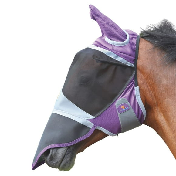 Máscara antimoscas Shires Fly Guard Deluxe con orejas y nariz para poni