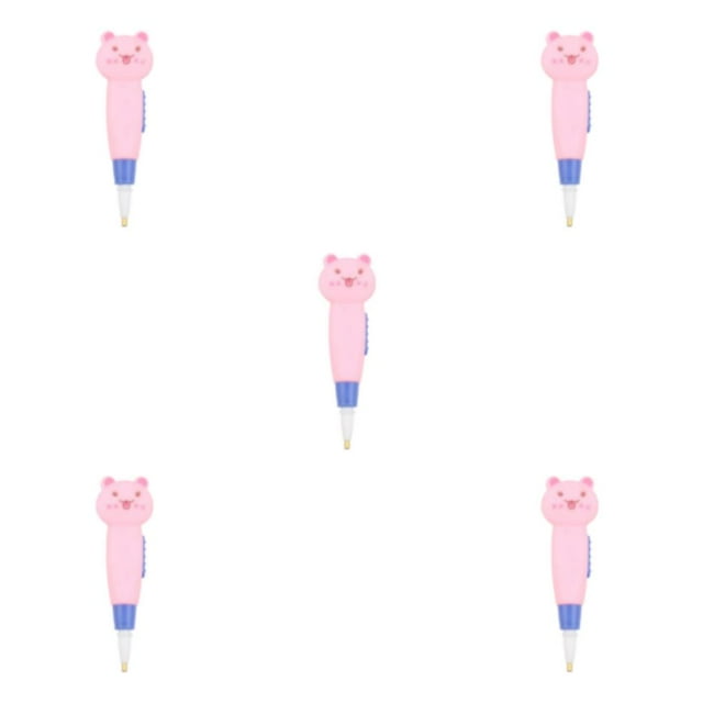 Maytalsory 1/2/3/5 Crystal Painting Pen Portable Cute Replacing Animal Shape Kids Battery Powered Replacement Pencil Tool with Light Type 3 5PCS