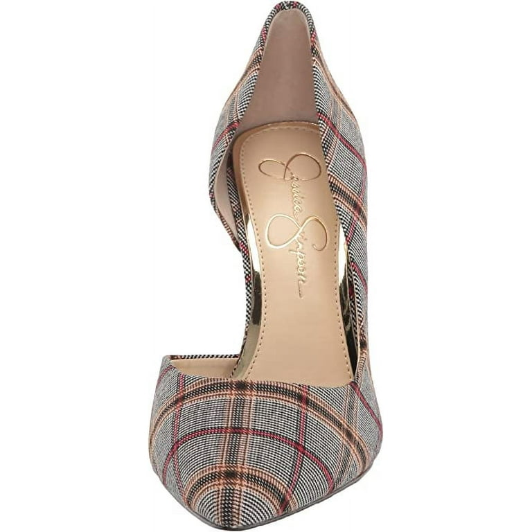 Jessica Simpson Prizma Black/White Jonas Plaid Pointy Toe Slip on