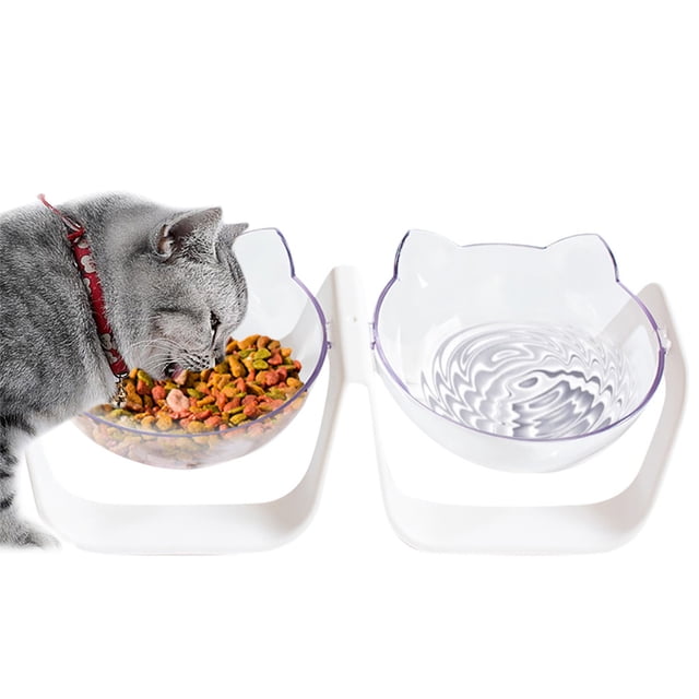 Bols pour Chat Doubles Réglables et Détachables, Bol d'Alimentation pour Chat