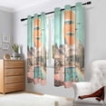 thumbnail image 2 of Yayeee Window Curtains Light Filtering 63"x52" Grommet Panel Pair Home Living Room Decor, Retro UFO, 2 of 7