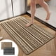 thumbnail image 1 of Alfombra De Lino Alfombra de baño antideslizante marrón de 40 x 60 cm, absorbente, para dormitorio o entrada (1 unidad) JASKFLY, 1 of 7
