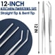 thumbnail image 2 of Gutsdoor Juego de pinzas de cocina, pinzas de acero inoxidable, juego de 2 con puntas dentadas de precisión para cocinar y uso médico (juego de 12 pulgadas), 2 of 5