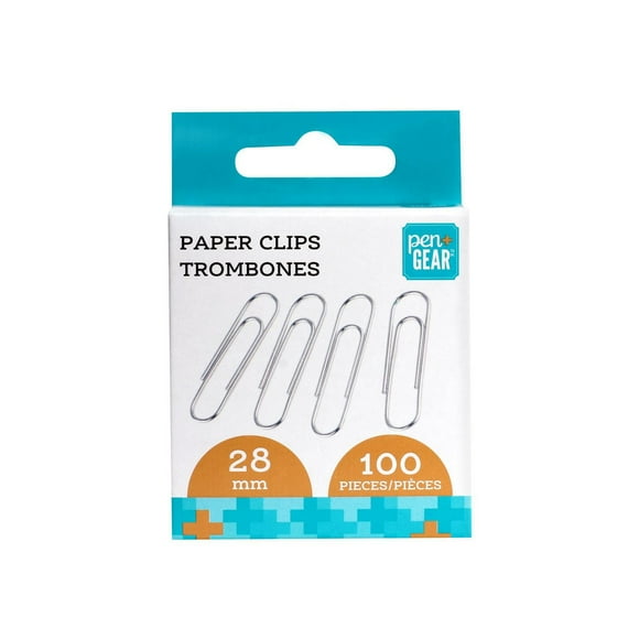 Pen+Gear Paper Clips, 100 pieces, 28 mm