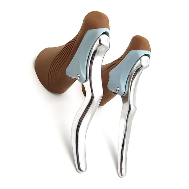Bike Brake Lever Set, Aluminum Alloy Bike Brake Levers Repalcement for Road Bikes Fixed Gear Bikes