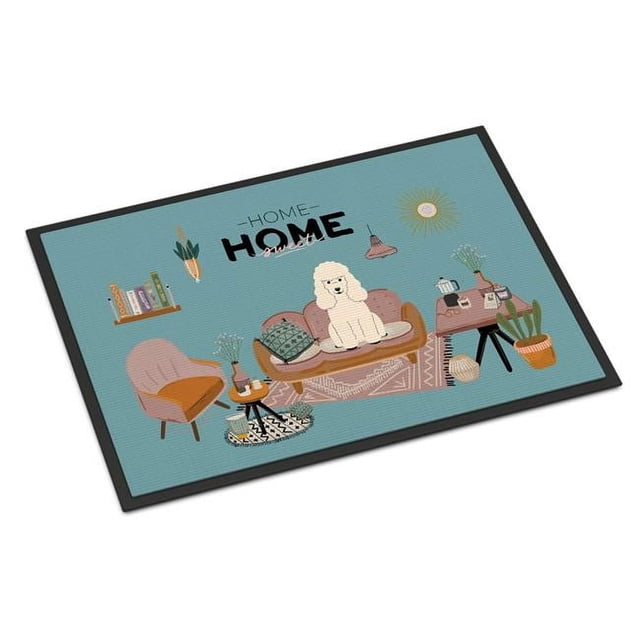 Carolines Treasures CK7915MAT Tapis Intérieur Ou Extérieur 18 x 27 Po. Blanc Poodle Sweet