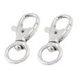 thumbnail image 1 of Handbag Metal Lobster Clasps Swivel Clips Keychain Keyring Silver Tone 2 Pcs, 1 of 5
