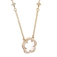 thumbnail image 1 of Collar con dije de trebol Madreperla chapa de oro 18k ZVEZDA 45 cms con extension de 5 cms, 1 of 5