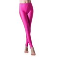 thumbnail image 4 of Prolriy Leggings for Women Glossy Casual High Waisted Elastic Yoga Pants for Women Wearing Slim Fitting 9 Point Candy Colored Leggings Womens Leggings Womens Pants Hot Pink, 4 of 4