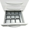 thumbnail image 6 of 5 Drawers Dental Assistant Mobile Cabinet Office File Storage Cart Lockable Moving Side Cabinet with Lock and 2 Pallets White, 6 of 7