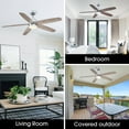 thumbnail image 7 of James Allan BOCFA97556CH 52" 5 Blade Indoor Led Ceiling Fan - Chrome, 7 of 7