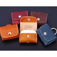 thumbnail image 4 of Premium Leather Case for Apple Airpods Pro (2019) & Pro 2 (2022) Genuine Leather with Button Lock and Metal Buckle Ring Cute Mini Purse Style - Purse Pro Wood Brown, 4 of 7