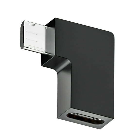 Micro USB Adapter 90 Degree Right Angle Male to Type C Female Connector for Laptop PC USB Chargers Extension Converter