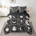 thumbnail image 2 of Feelyou Bohomian Damask Twin Bedding Sets 7-Piece, Gothic Halloween Bedding Comforter Set, Hippie Moon Sun Sheet Sets, Breathable Bedroom Decoration, 2 of 7