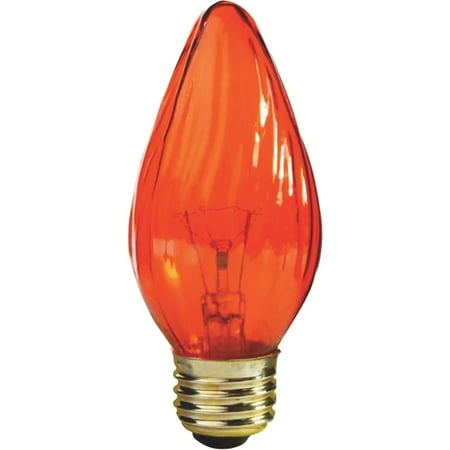 Blue Satco Incandescent Light Bulb - Satco 25W Amber F15 Incandescent Decorative Light Bulb