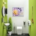 thumbnail image 3 of Purple Butterfly Canvas Wall Art Rustic Flower Butterfly Print Painting Purple Bathroom Picture Modern Home Artwork Decor For Living Room Kitchen Bathroom Framed Ready To Hang 12x16 Inch, 3 of 6
