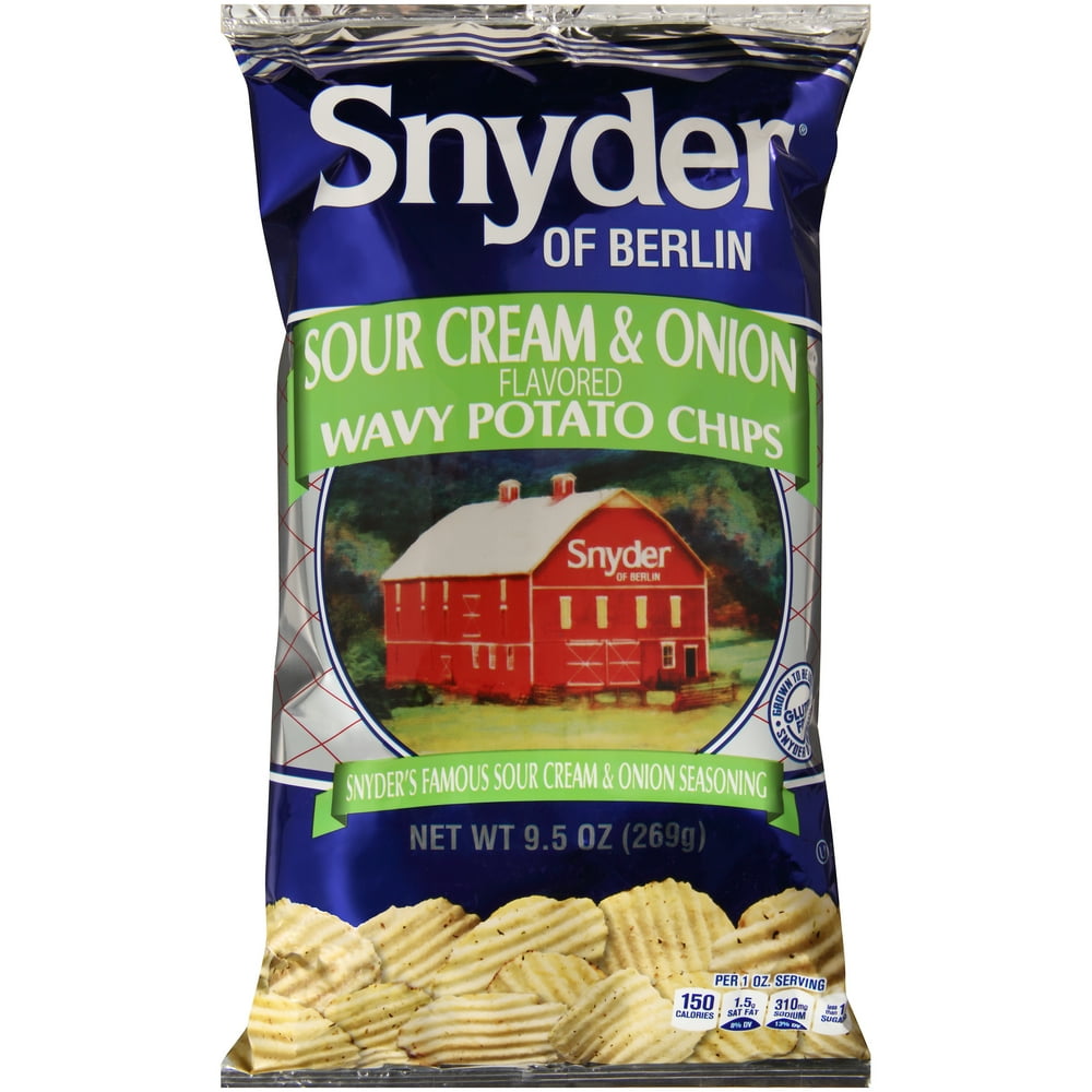 Snyder of Berlin Wavy Sour Cream & Onion Potato Chips 9.5 Oz. Walmart