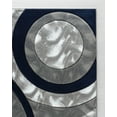 thumbnail image 2 of GLORY RUGS Area Rug Modern 5x7 Navy Circles Geometry Soft Hand Carved Contemporary Floor Carpet Fluffy Texture for Indoor Living Dining Room and Bedroom Area, 2 of 6