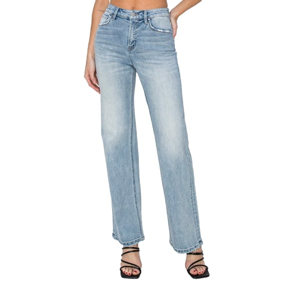 Risen Jeans - High Rise Straight Leg Jeans (32.5" Extra Long Inseam) - RDP5784
