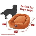 thumbnail image 3 of Majestic Pet Villa Velvet Bagel Pet Bed for Dogs, Calming Dog Bed Washable, Large, Orange, 3 of 5