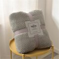 thumbnail image 3 of Anti-Cat Scratch Solid Color Sofa Blanket Flannel Plush Blanket Gift Blanket, 3 of 9