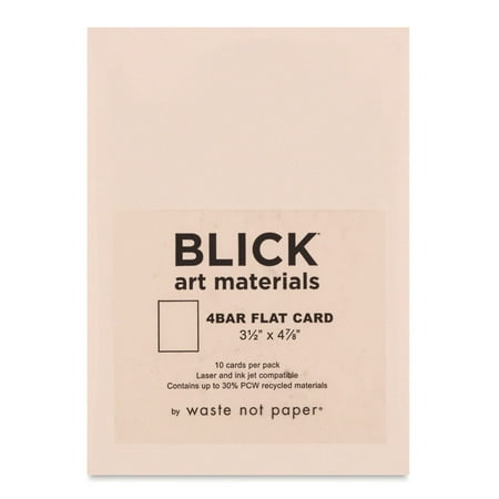 4 Bar Card Size - Blick Stationery - 4 Bar Flat Card, Luxe Blush, 3-1/2