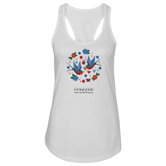 Tattoo Style Design Tank Women -Image by Shutterstock, Female Large