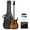 Sunset Color, variant on 38.6" Electric Guitar - 6 String Guitars with 24 Frets, Basswood Body, Rosewood Fingerboard, HSH Pickup, Black