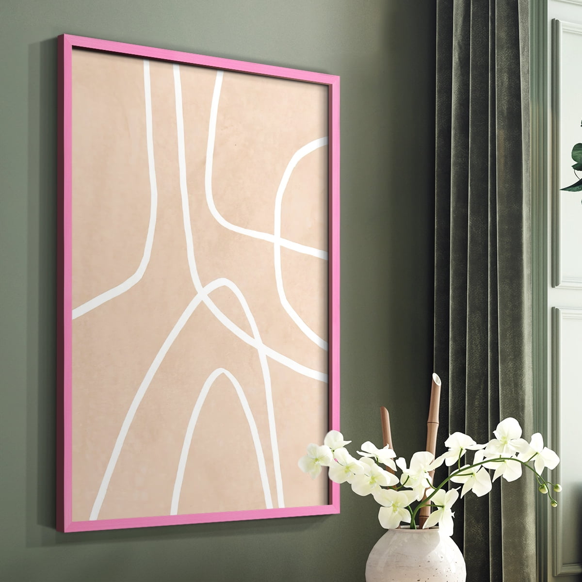 Clean Contour I in Paper Solid Wood 11 x 14 Framed Print