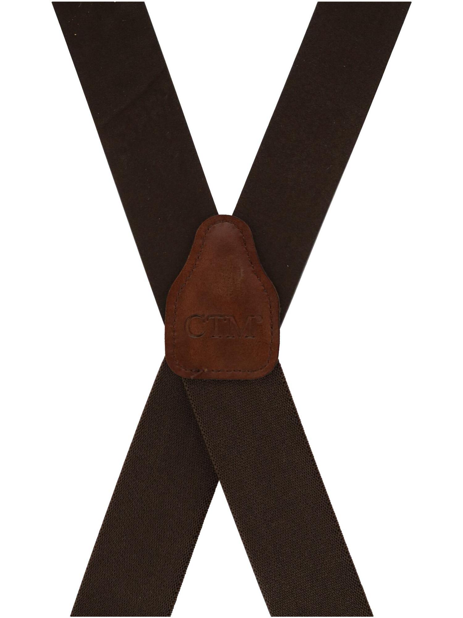 CTM  Wide Leather Suspenders with Swivel Hook Ends (Men Big & Tall) - image 2 of 4