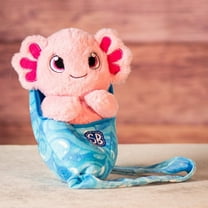 New Cute Axolotl Swaddle Baby Plush - 9-inch Soft and Squishy Baby Axolotl Plushie, Ideal Easter Gift for Kids and Baby Showers!