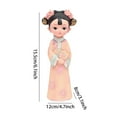 thumbnail image 3 of 2 Pieces Traditional Chinese Girl Statue Cartoon Snake Resin Doll Folk Ethnic Style Tabletop Bedroom Ornament, 3 of 8