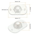 thumbnail image 2 of Uxcell Self Adhesive Caster Wheels Mini Swivel Paste Universal Pulley (8Pack-Clear), 2 of 6
