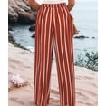 thumbnail image 6 of Women'S Pants Casual Button Up High Waisted Wide Leg Trousers Red M, 6 of 7