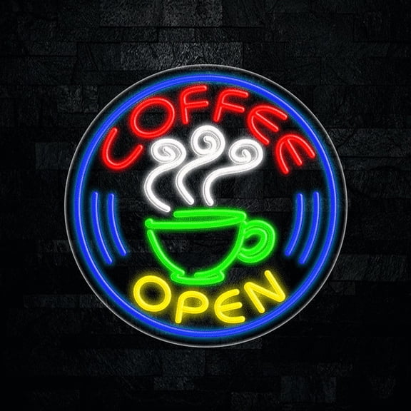 Coffee LED Neon Sign  26"L x 26"H #31135