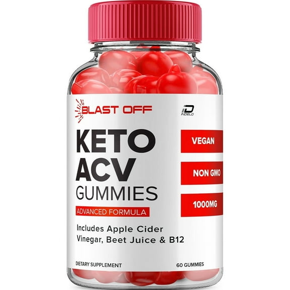 Blast Off Keto ACV Gummies Supplement - Blast Keto ACV Gummy Apple Cider Vinegar 1000MG, 1 Pack, 60 Gummies