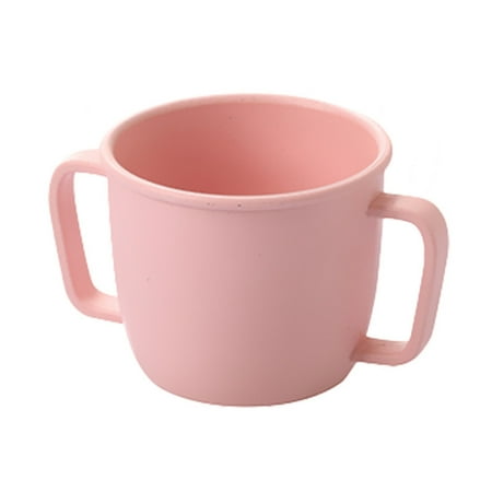 

ZPAQI Wheat Straw Environmental Water Cup Children Breakfast Double Handle Eco-Friendly Milk Drink Cup For Baby