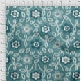 thumbnail image 4 of oneOone Cotton Poplin Dark Teal Blue Fabric Floral Fabric For Sewing Printed Craft Fabric By The Yard 42 Inch Wide, 4 of 6