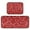 Candy Cane-shaped Hearts Pattern, variant on 2-Piece Kitchen Rugs Set Non-Slip Mats Carpet Floor for Kitchen, Bathroom (19.7"x27.6" & 19.7"x47.2") Candy Cane-shaped Hearts Pattern