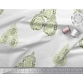 thumbnail image 2 of Soimoi Georgette Viscose Fabric Leaves & Paisley Block Print Fabric by Yard 42 Inch Wide, 2 of 3