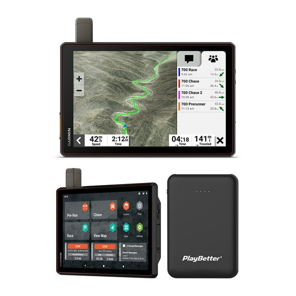 Garmin Tread XL Baja Chase Off-Road GPS Racing Navigator | Bundle with PlayBetter 5000mAh Portable Charger | 10-Inch Ultrabright Touchscreen Display