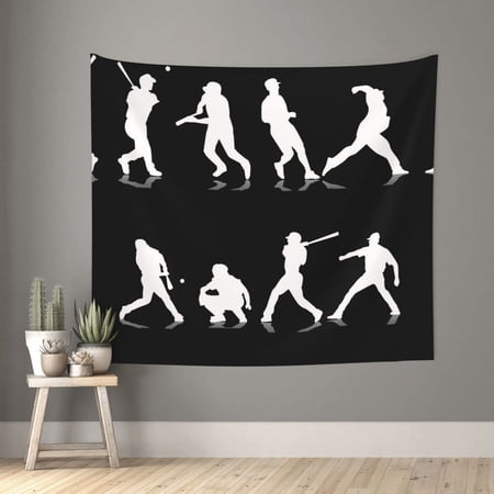 Tapestry Wall Hanging 51x60inch Baseball Players Tapestry Home Wall Decor Room Bedroom Dorm Decor