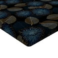 thumbnail image 4 of Ambesonne Chrysanthemum Fitted Sheet, Freehand Look Flowers, Twin Size, Dark Indigo and Amber, 4 of 5