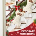 thumbnail image 4 of Ayieyill 18" Dog Christmas Stocking, Bone Shape Stocking Christmas for Dog, Large Pet Stockings Hanging Christmas Decorations (White), 4 of 7